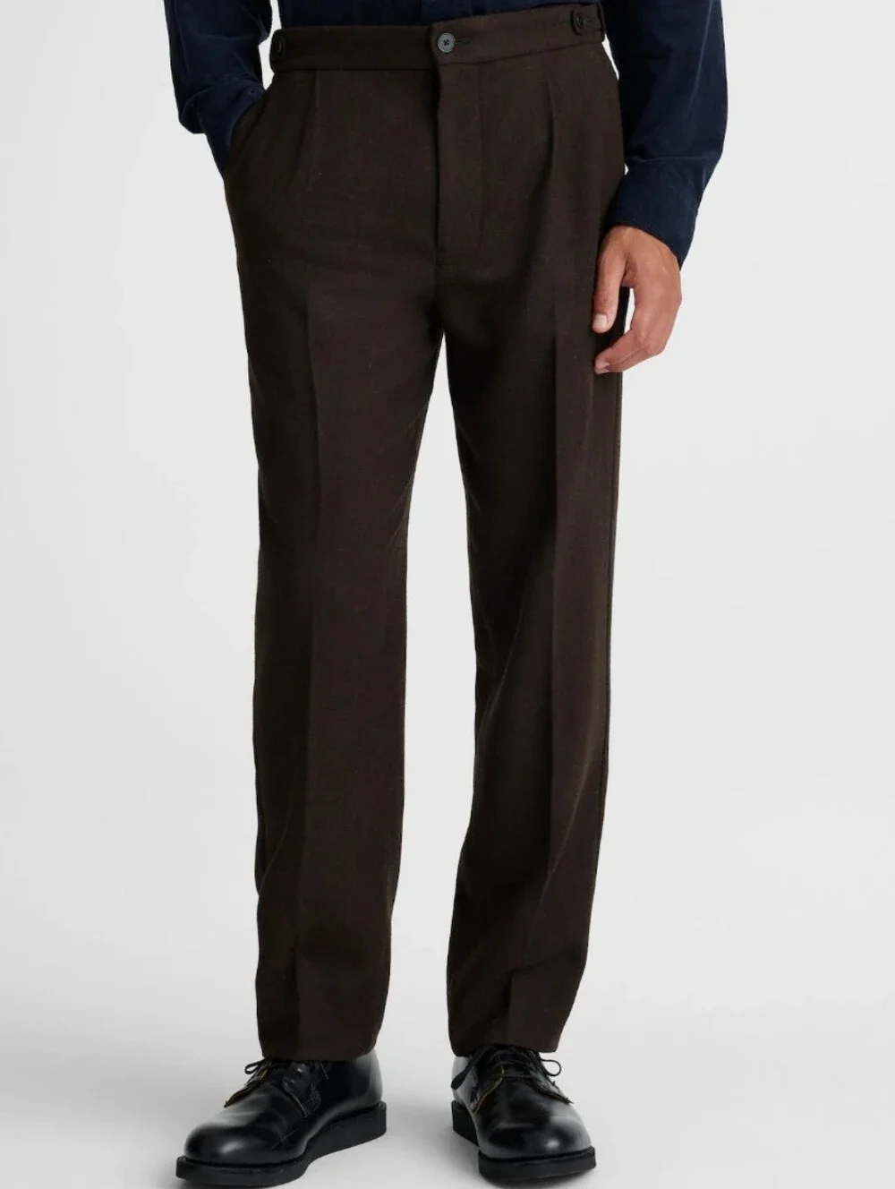 Madewell Officer Pants in Wool Blend  NX967 Size 30 NEW Chocolate